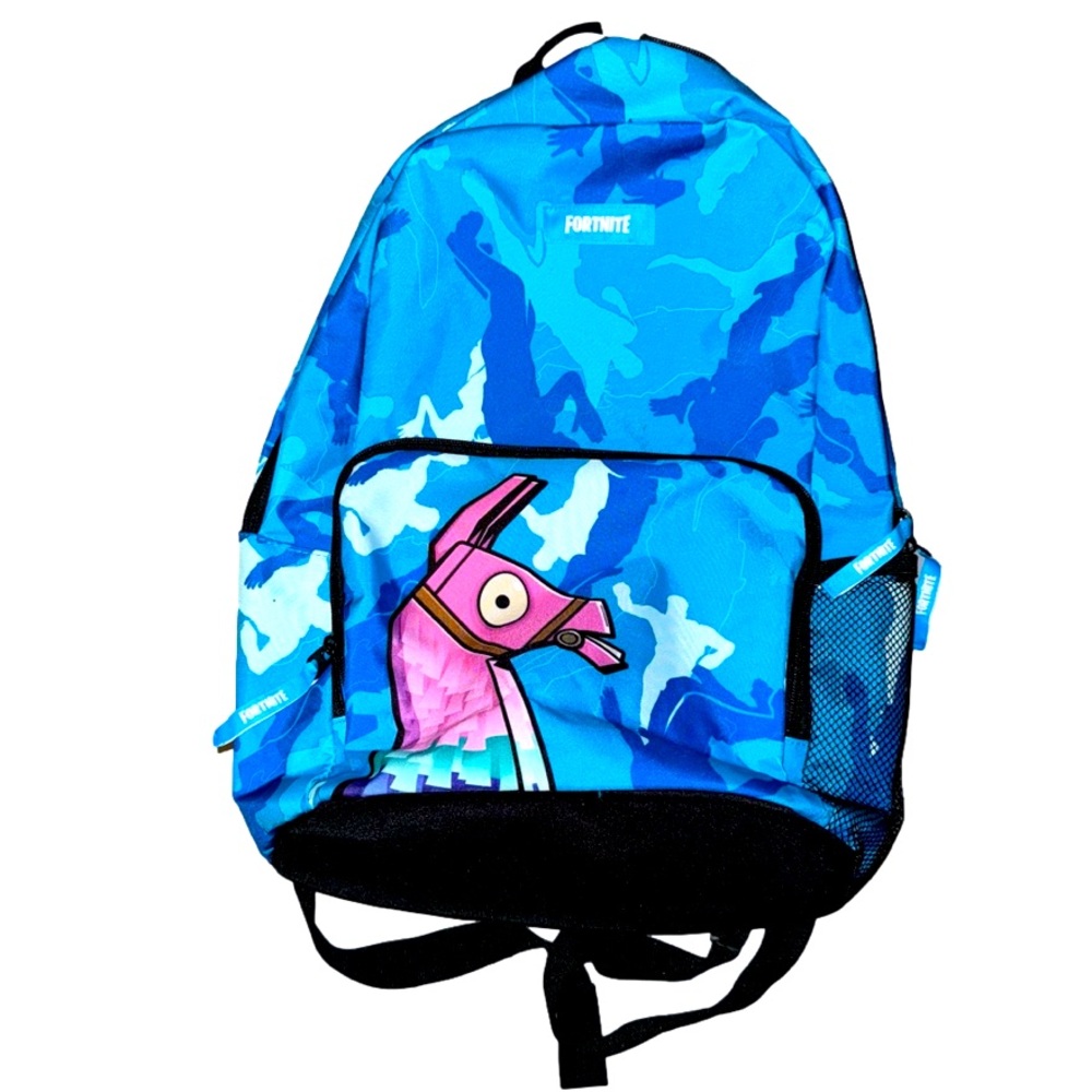NWOT child’s Fortnite Blue Loot Llama Bookbag / Backpack